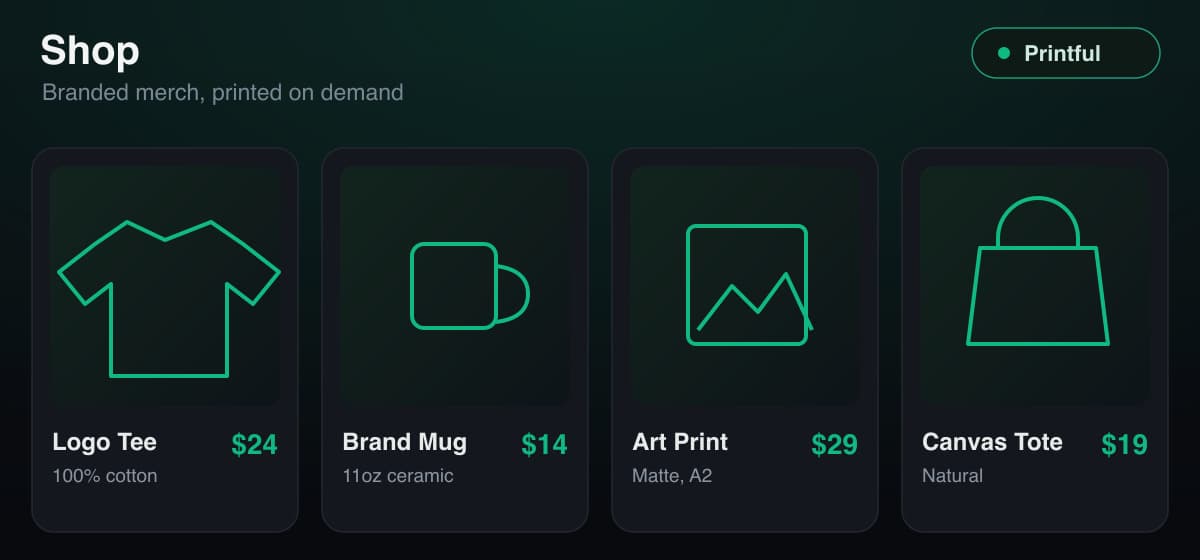 Online Store & Print-on-Demand